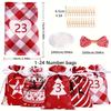 Christmas Advent Calendar Bags 24 Days Countdown Set Candy Bag Drawstring Gift Bag Hanging Gift Bags for Party Home Ddecoration