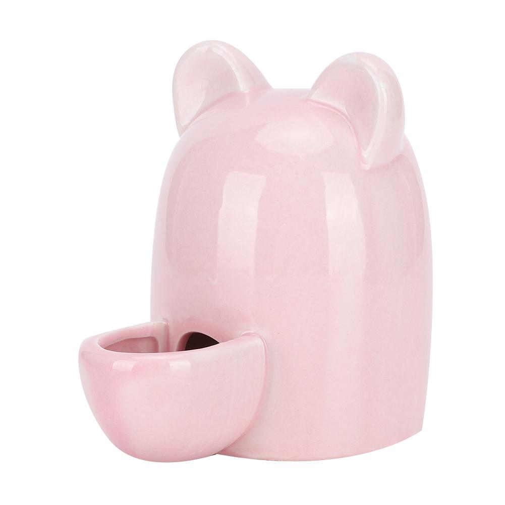 250ml Pet Ceramics Waterer Drinking Feeder Mute Water Dispenser for Hamster Hedgehog Squirrel