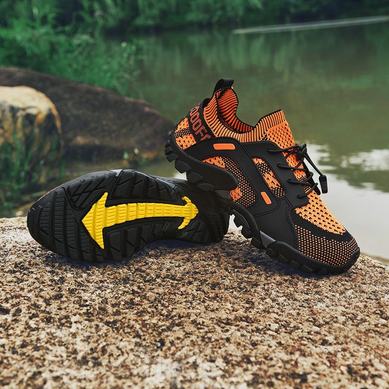 New Beach Shoes Creek Shoes Fishing Shoes Sports Hiking Shoes Casual Non-slip Shoes Trendy Men Mesh Outdoor Couple