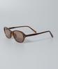 Tukyubeu Retro Cat-Eye Oval Sunglasses(Brown)