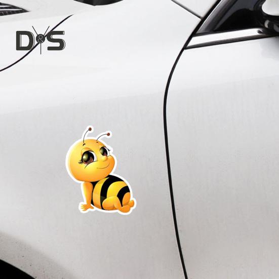 

КАК-E стены наклейка Мультфильм Пчела шаблон ПВХ Холодильники Двери Decal Украшение для автомобиля