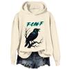 Ladies Fashion Casual Long Sleeve Printed Round Neck Hoodie Pullover Top
