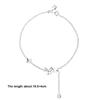 ANENJERY Women'S Anklet Butterfly Tassel Anklet for Women Simple Sweet Zircon Bracelet Anklet Jewelry