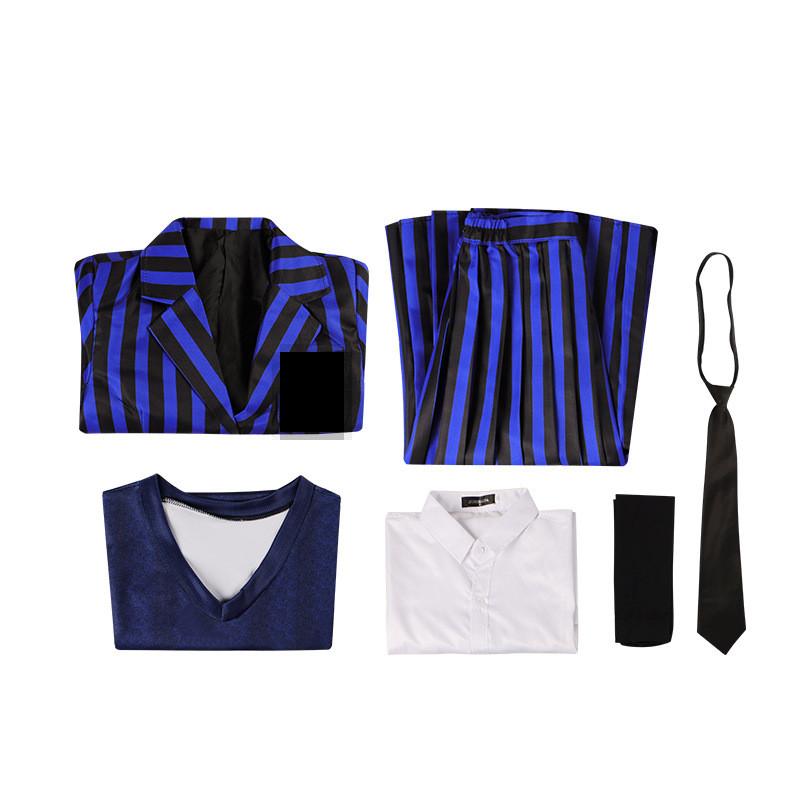 Halloween Wednesday Addams Role Playing Adult School Uniform Costume Set For Themed Parties