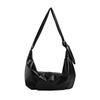 Korean Glossy Bag Women's 2025 New Lazy Wind Pleated Dumpling Bag Large Capacity Trendy Shoulder Messenger Bag