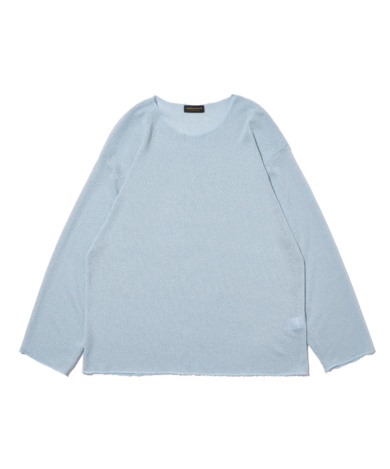 Analog Mood First Linen Long Sleeve Knit (Blue) Free