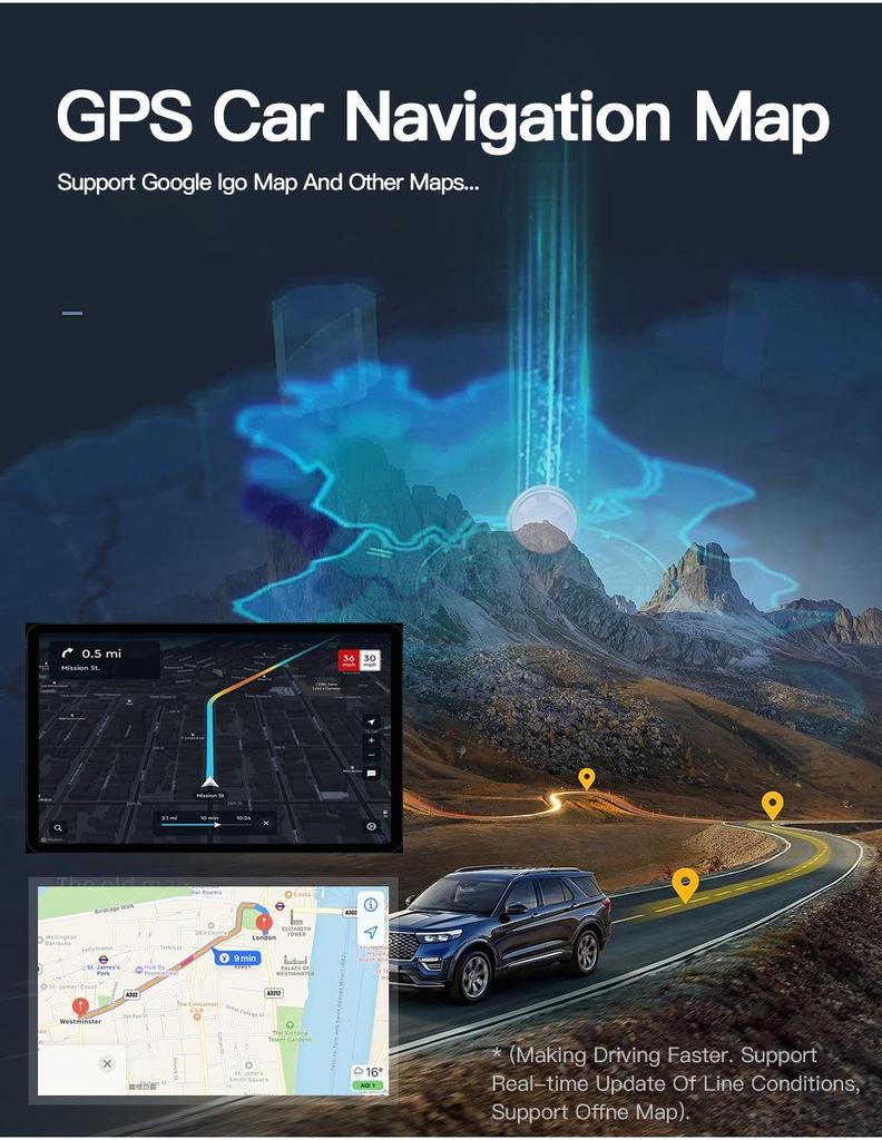 Ford Kuga Reversing Camera & Big Screen Navigation CarPlay System