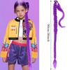36inch Braided Purple Hair Ponytail Wig Super Long Ponytail with Elastic Hair Band for Kids Party Cosplay Use Purple Wig