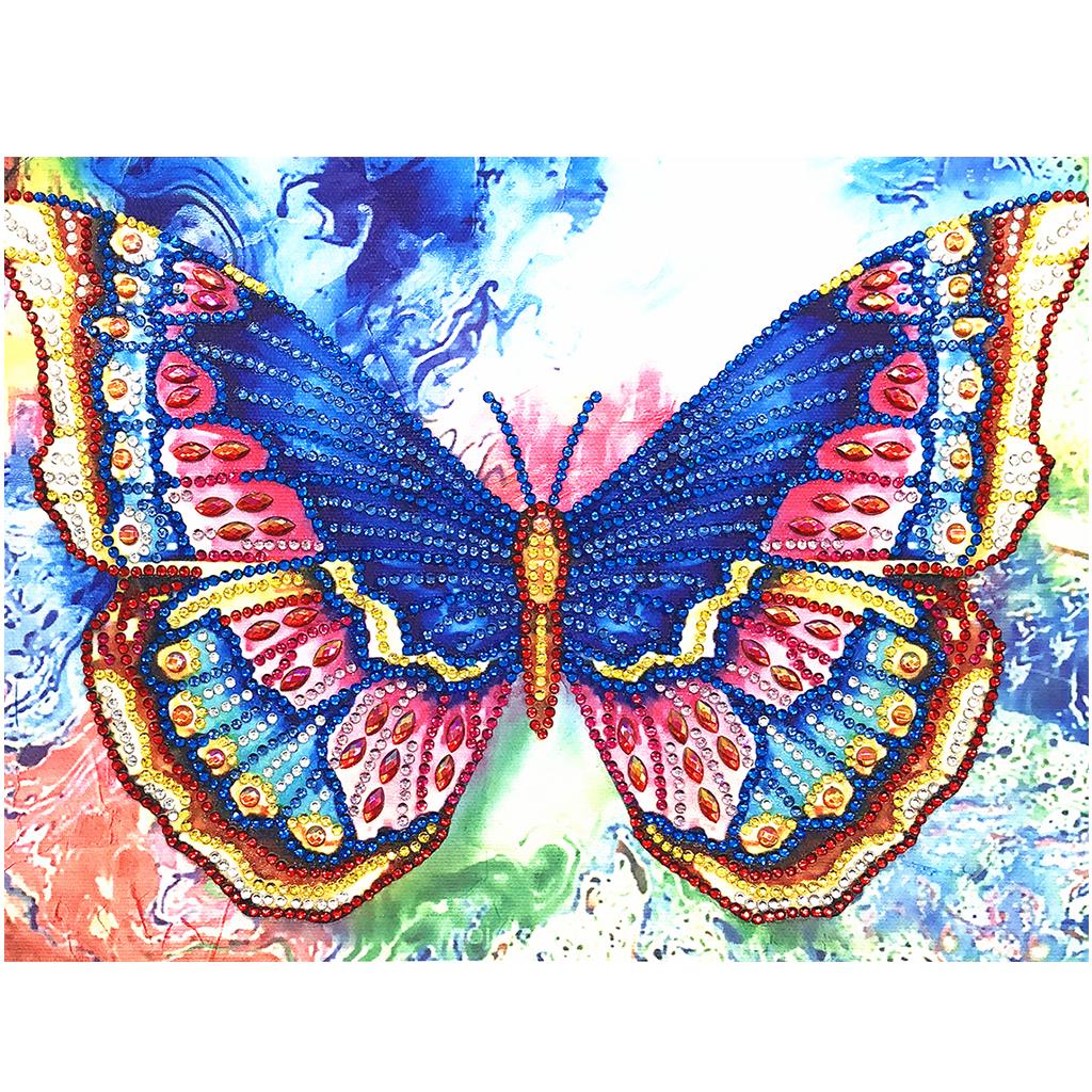 New Special Shape Diamond Painting Colourful Butterfly Modern Pattern DIY 5D Part Drill Cross Stitch