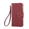 SlimPU Leather Card Slot Phone Case IPhone 16 Pro With Wrist Strap Multi-Function Wallet Cover