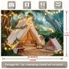 Forest Camping Scene, Suitable for All Seasons, Multifunctional Rooms and Party Decorations