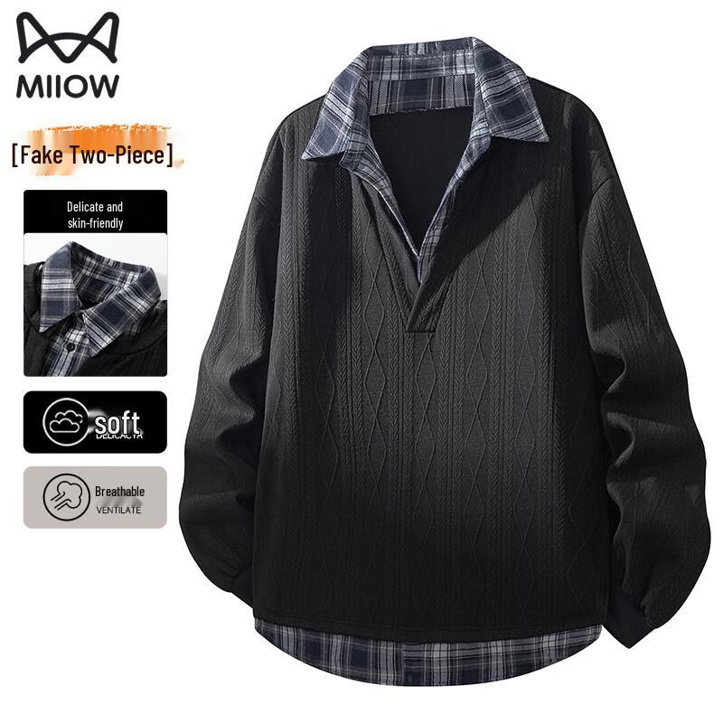 

MaoRen Men s Contrast Patchwork Sweatshirt 2XL