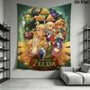 Zelda'S Epic Adventure Hero'S Journey Unfolded Tapestry Fashion Print Background Cloth Soft Background Cloth Background Wall Hanging Cloth