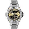 SMAEL 8090 alloy steel strip dual display electronic watch men's waterproof alarm clock multifunctional