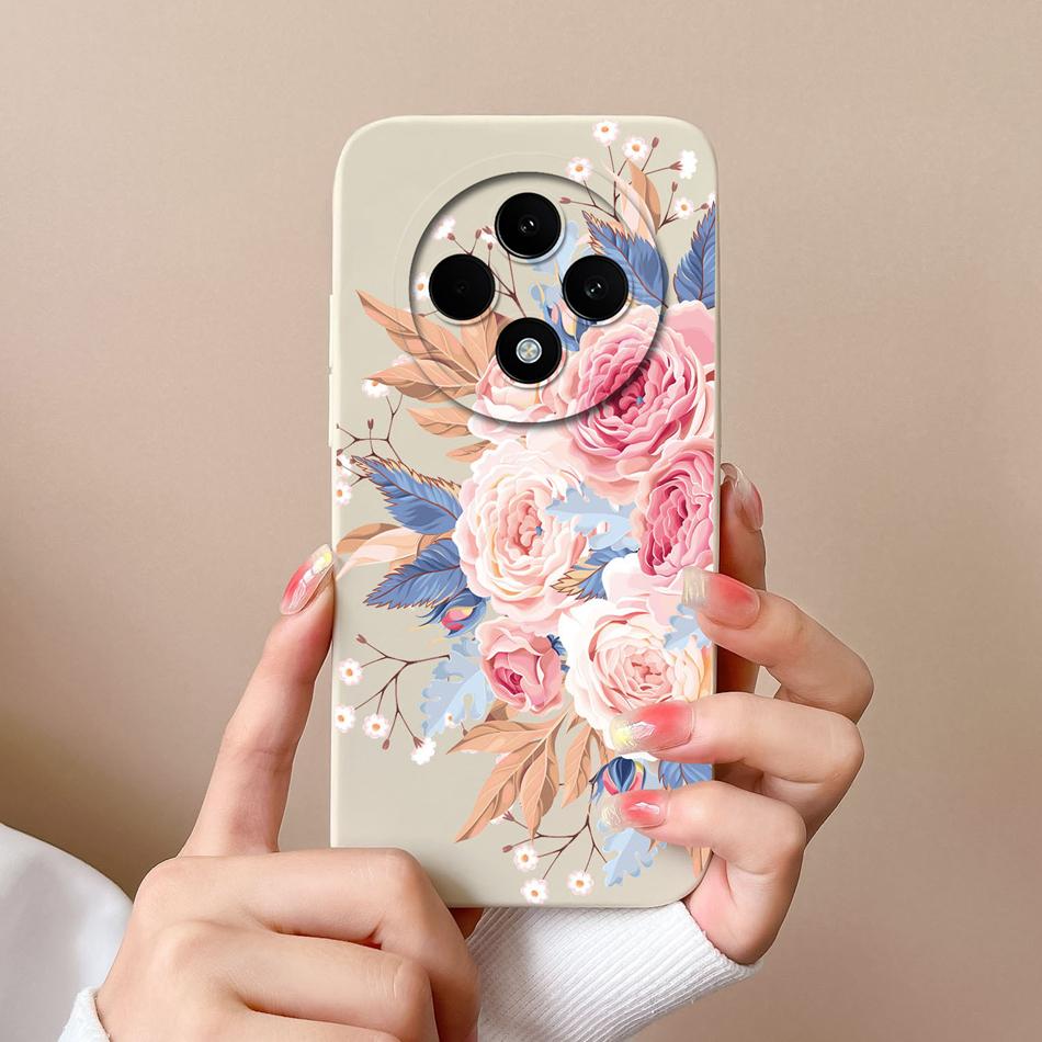 

Fun Astronaut Cover For Oppo Reno 12F Phone Case Art Flower Soft Liquid Silicone Fashion Bumper For Oppo Reno12F Protector Funda Oppo Reno12F (4G 5G)
