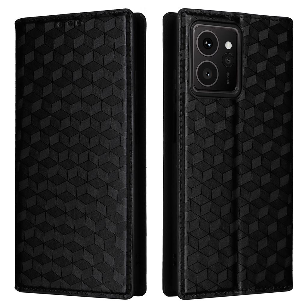 Für HMD Skyline Brieftasche Hülle Rauten geprägtes Leder Handyhülle