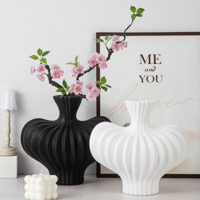 Plastic Irregular Shape Vase Imitation Ceramic Flower Arrangement Vase Water Cultivation Vase