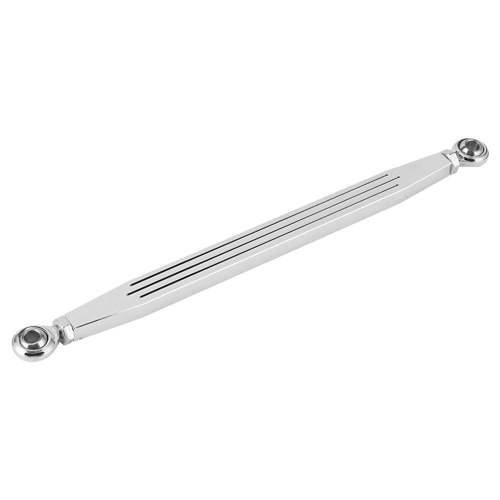 300mm 12in Stripe Long Type Gear Shift Arm Lever Linkage Link Rod Silver