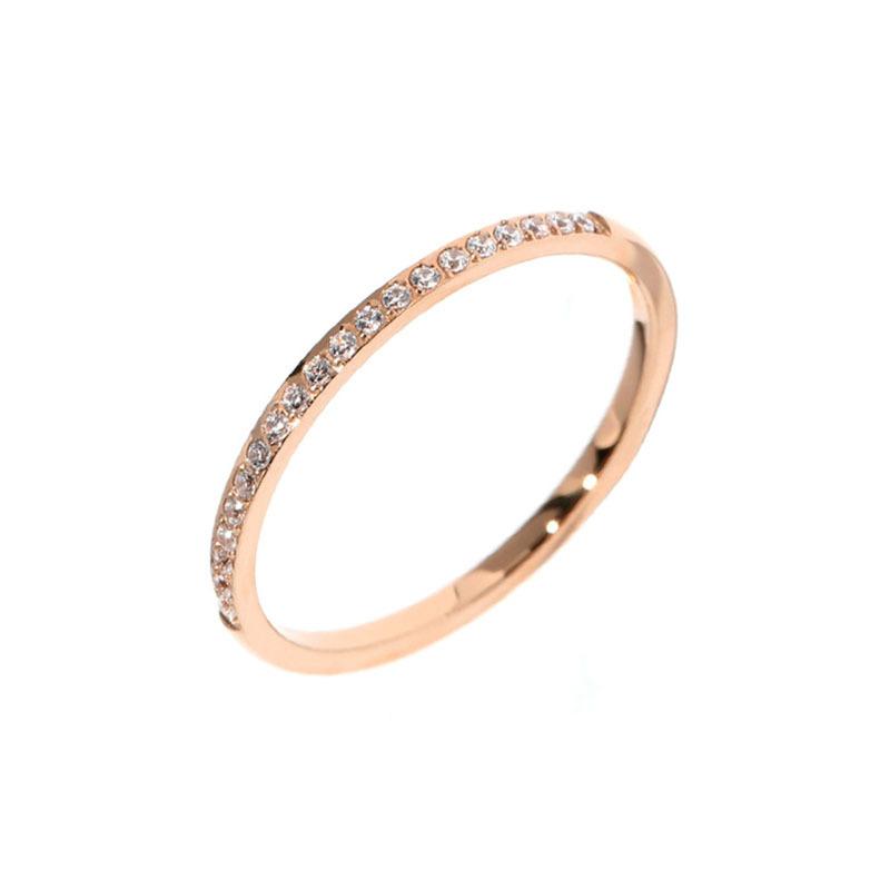 Korean Style Simple Titanium Steel Ring, Female Half-circle Temperament Couple Ring Bestie Jewelry