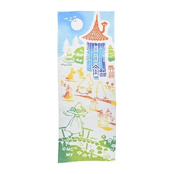 Miyamoto Made in Japan Moomin Tenugui Going Home Nordic Finland 33x90cm 51008 Tablecloth Handkerchief Towel Interior