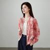 SOFSIL 2026 Frühling Damen 100% Seide Bedruckte Kurze Jacke