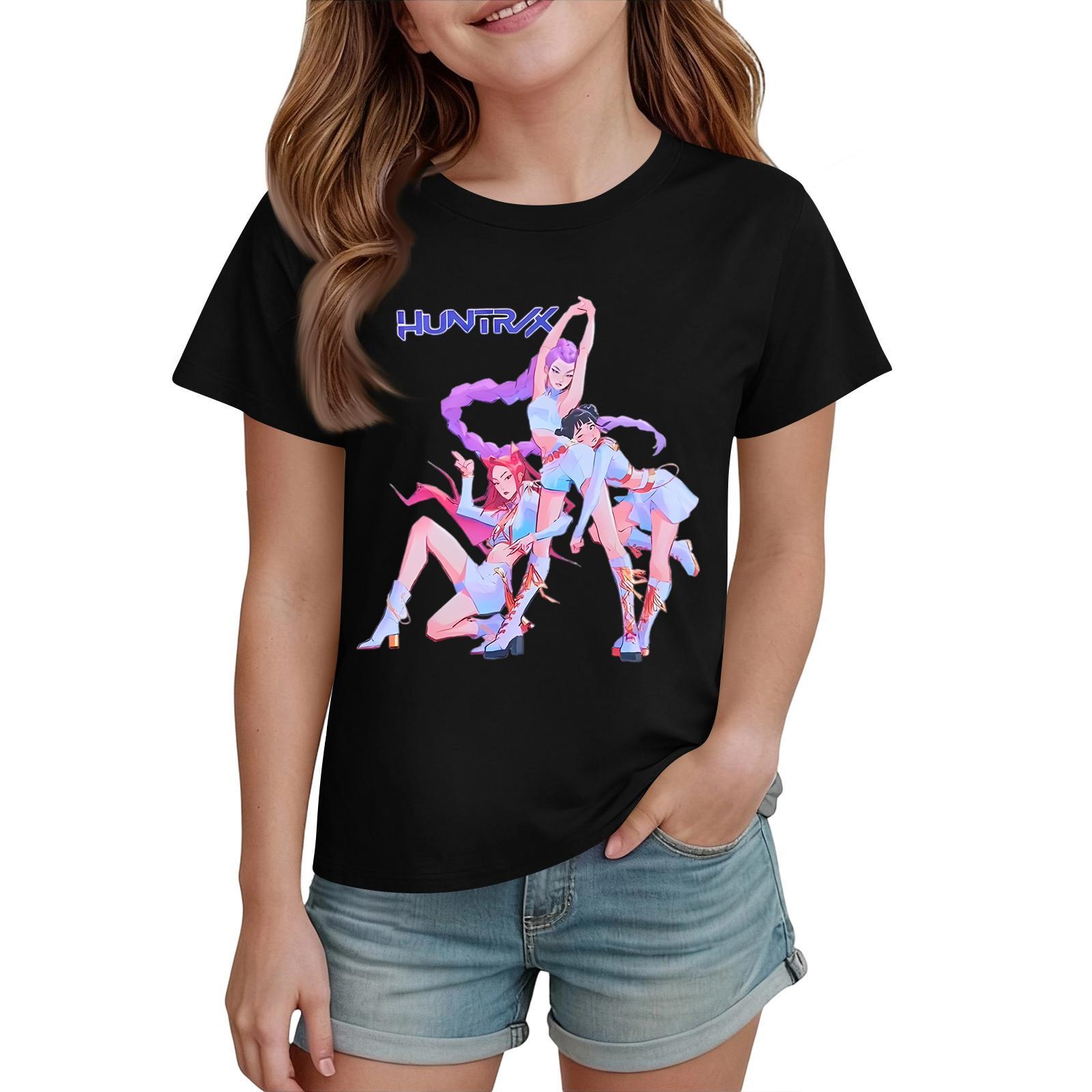 Children s Casual Printed Round Neck Short-sleeved Top 100