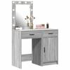 Makeup Table with Door 2 pcs Grey 50 x 41 x 135 cm Particleboard