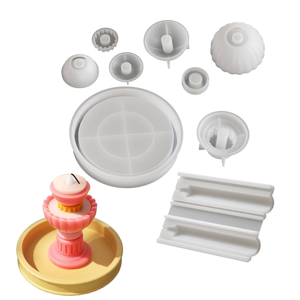 Silicone Candle Molds Crafting Molds Unique Candlestick Moulds Silicone Texture Perfect for Home Decors and Celebration