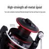 All-Metal Surfcasting Spinning Reel with Long Cast Spool for Sea and Raft Fishing