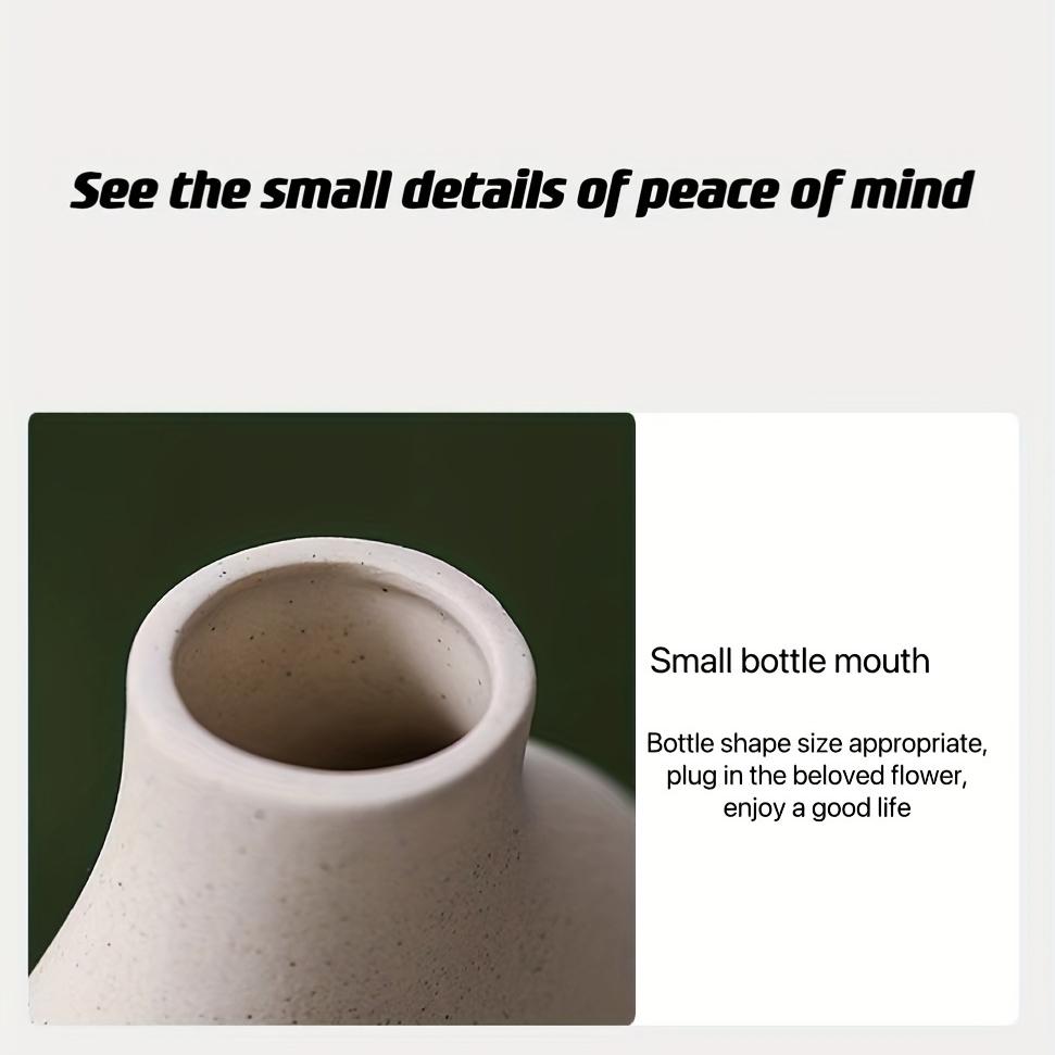 2-teiliges Set, weiße Keramikvase im nordischen Boho-Stil für die Inneneinrichtung – matte, hohle Blumenvase für Hochzeit, Esstisch, Wohnzimmer, Büro, Schlafzimmer