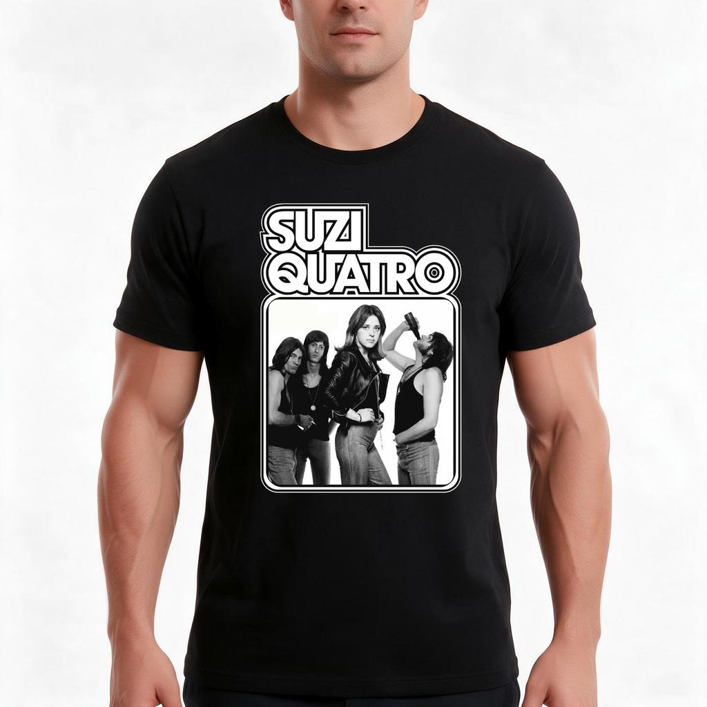 Suzi Quatro Tshirt Summer Casual Cotton Tee Oversized Streetwear Tops Vintage Graphic Print Loose Fit Short Sleeve