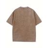 European Sizes Men'S Heavy Vintage Distressed Loose T-shirt | Soft Washed Nostalgic Crew Neck Casual Daily Top, Breathable and Comfortable