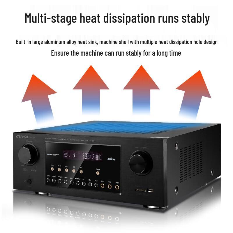 SANSUI DM-10A 5.1-Channel Home Theater Power Amplifier CN Plug (adapter Included)