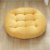 Stress Relief Hip Support Pillow Round Corduroy Chair Cushion, 16.5 Inch Ultra Soft Seat Pad, Plump Bread Style Cushion Washable for Floor Reading