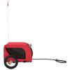 VidaXL Remorque de Vélo pour Animaux de Compagnie, Chariot à Vélo pour Chien avec Roues, Poussette de Chien, Rouge et Noir 93992