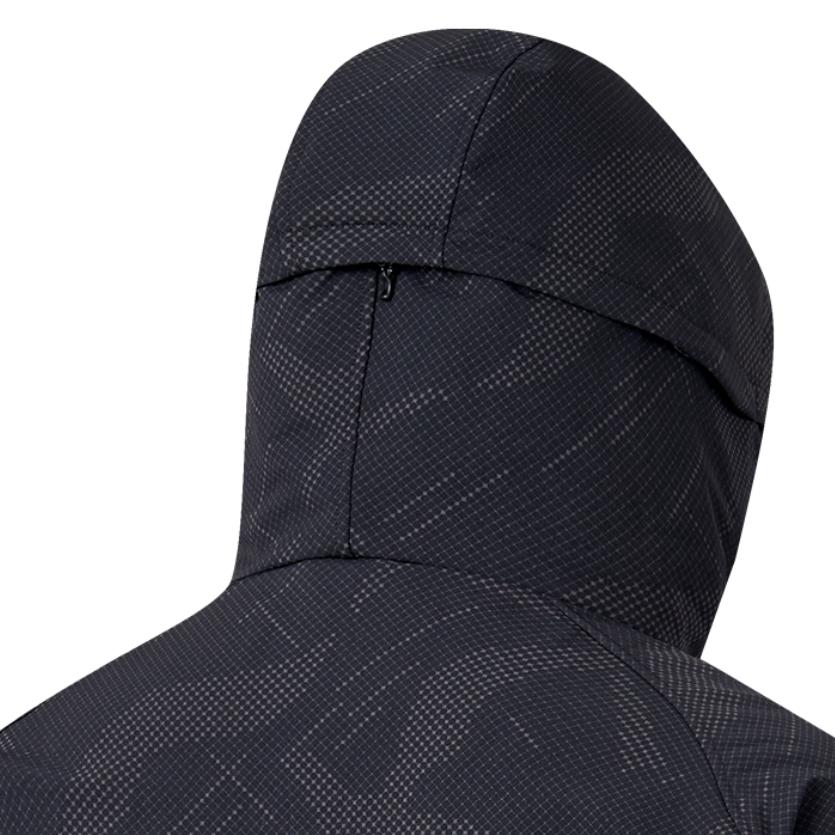 Saucony Sports Lifestyle Series Hooded Loose Fit Zipper Design Raglan Long Sleeve Jacket Men Jacket Black Gray SC2249016A-PR112