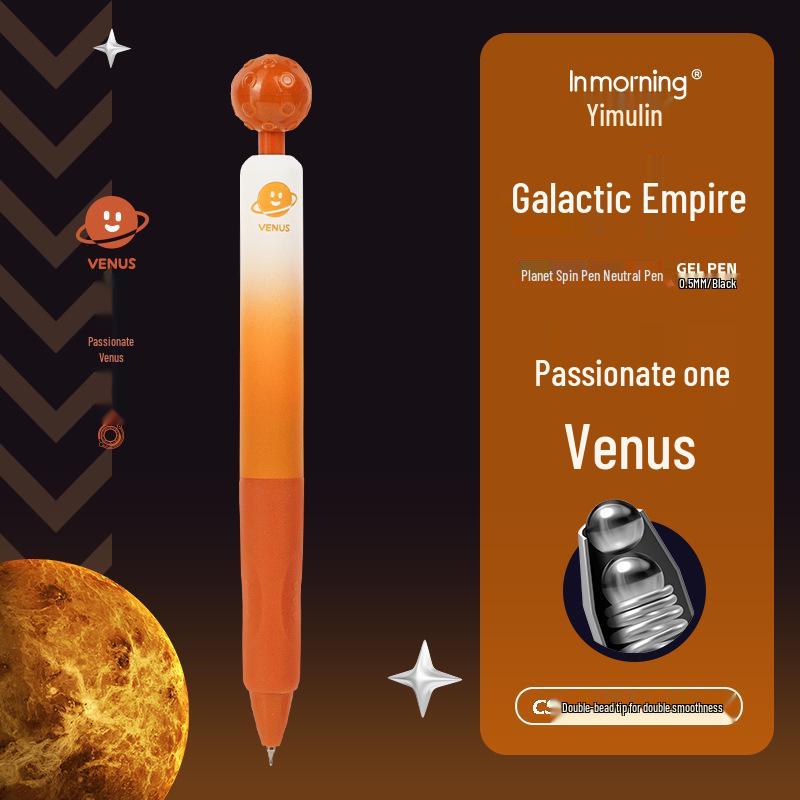 

Yimulin Galaxy Spin-and-Win Black Quick-Dry Pen for Students 0.5mm