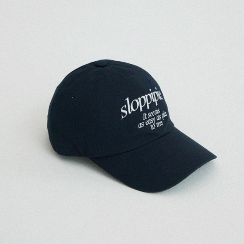 Sloppipie SIGNATURE COTTON BALL CAP [NAVY]