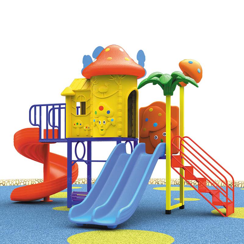 Детский игровой комплекс с горкой и качелями для улицы