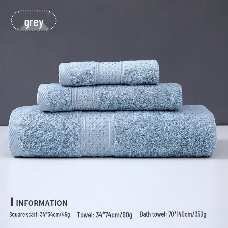 Thickened Pure Cotton Embroidered Bath & Face Towel - Highly Absorbent, Perfect for Home Use or Gifts