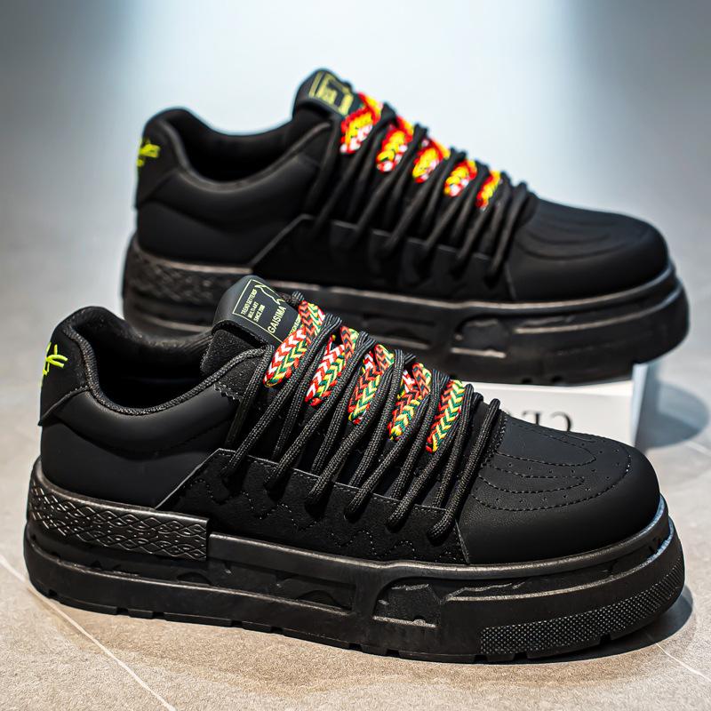 Autumn New Casual Student Board Shoes Large Size Four Seasons Sports Niche Hong Kong Style Thick Sole