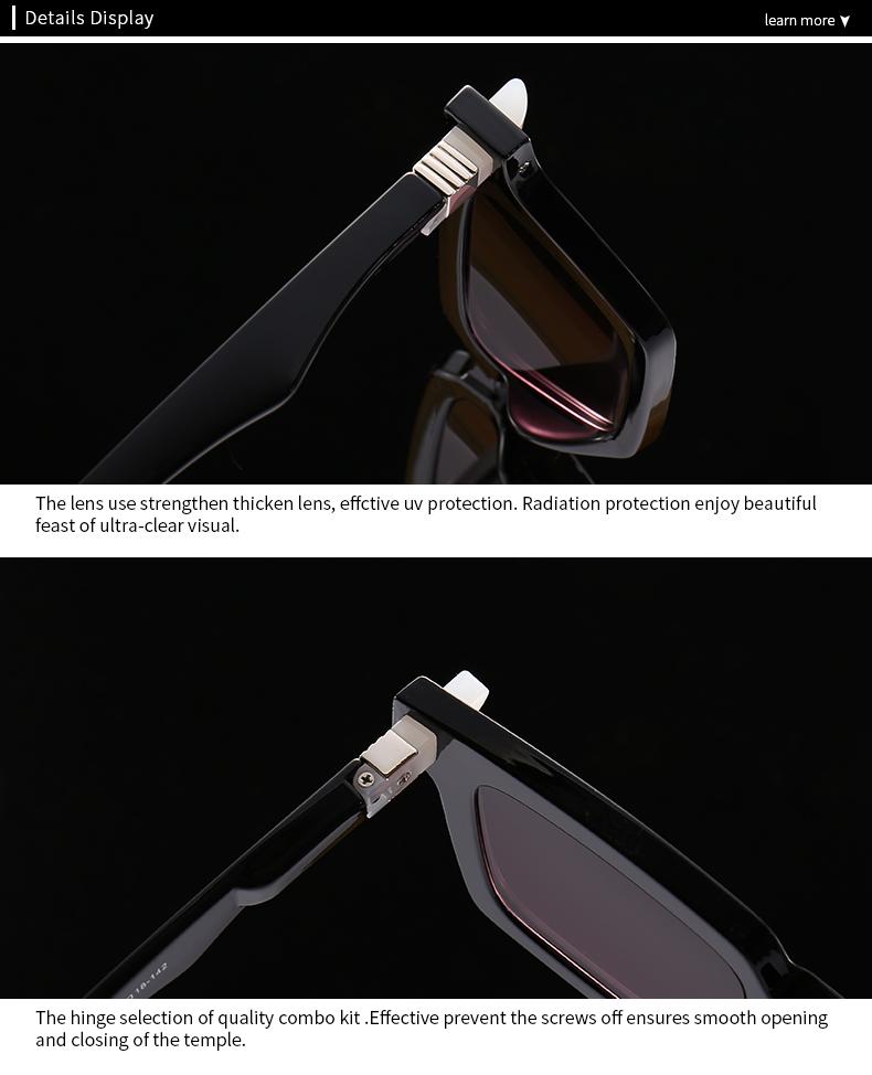 European And American  Trendyy Street Photography Retro Literary Sunglasses Modern Charm Ins Style Anti-Blue Light S