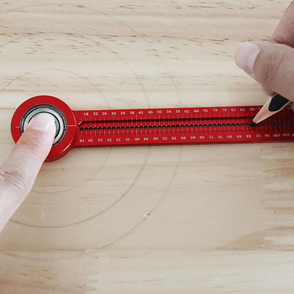 Woodworking Drawing Compass 360° Rotating Circular Drawing Tool Drawing Circle Ruler Measurement Tool for Industrial Drawing