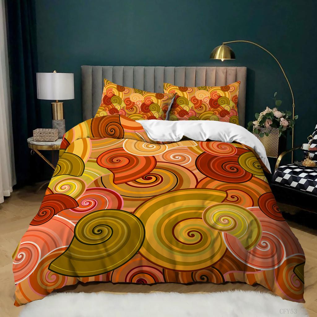 Snails Duvet Cover Set Cartoon Animals Theme Cute Kawaii Pattern Polyester Comforter Cover King Queen Size For Kids Boys Girls