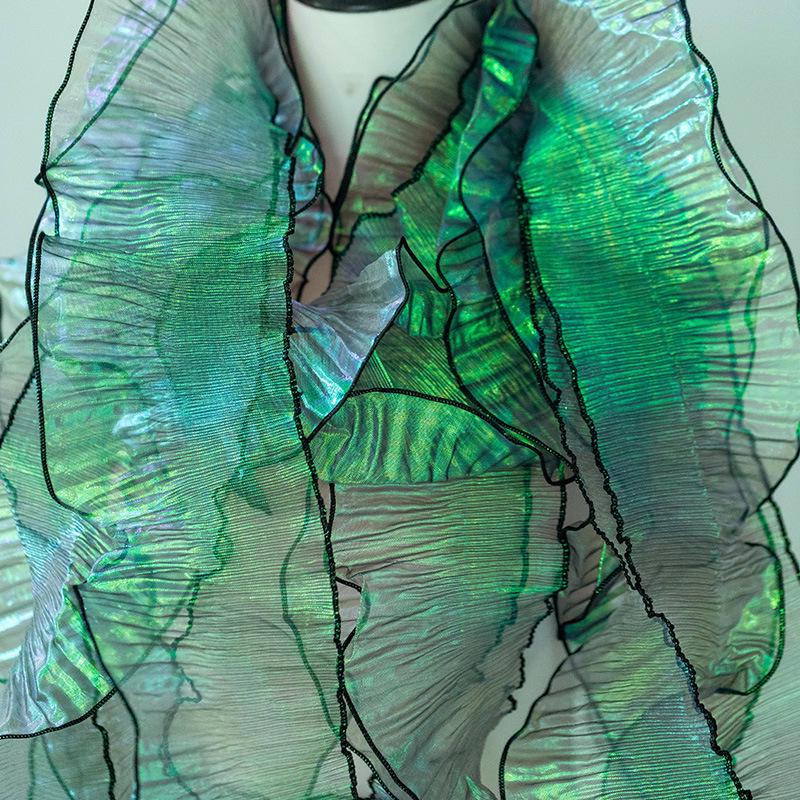 12cm Wide Mermaid Mesh Lace Trim for DIY Clothing: Necklines, Sleeves, Skirts, and Decorations.