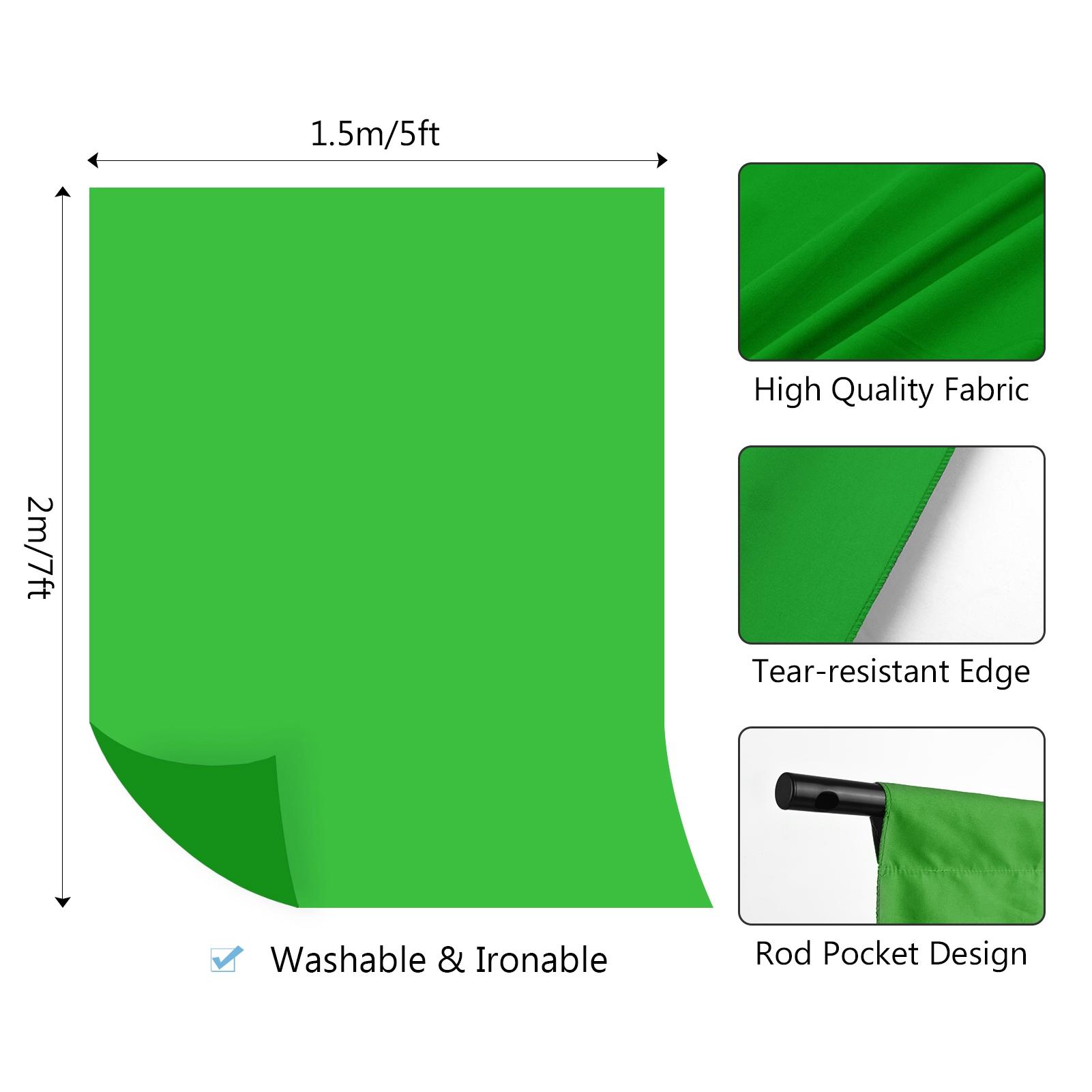 Photography Backdrop Set Lightweight Multifunctional Professional Green Photo Background Cloth with Stand