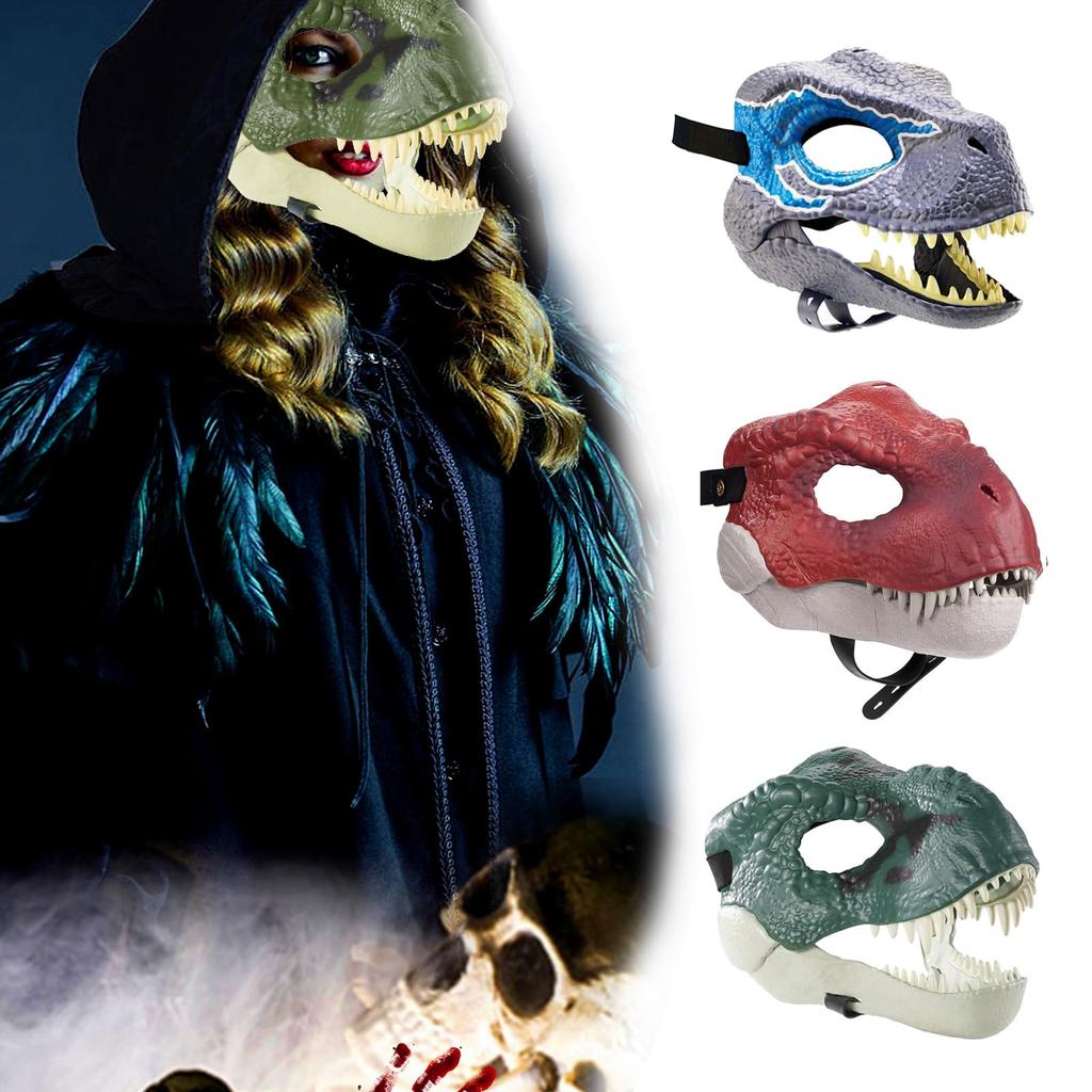 HARUMAKI Kids' Dinosaur Mask, Cosplay Mask with Moving Jaw, Natural Latex Material, Perfect for Parties, Halloween, Themed Events, or Photoshoots for