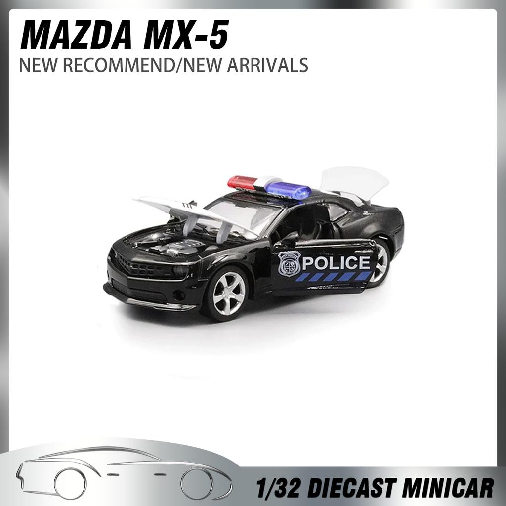 1:32 Die-Cast Modelllegierung Polizeiauto Modell Doppeltür zu öffnen Kinder Spielzeugauto Pendelantrieb Rückzieher Modell Jungen Geschenke