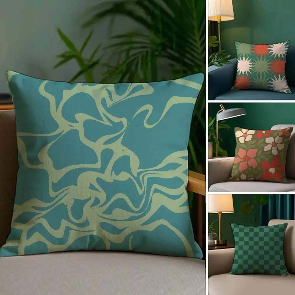 Home Decor Abstract Patterned Digital Print Pillow Covers Pattern Cushion Cover Suitable for Sofa Bedroom Car Pillow Cover