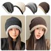 Versatile Knitted Hat Korean Style Plus Size Hat Casual Warm Cap  Autumn Winter